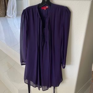 Rich Purple Colored Shirt Dress